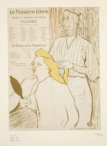 Hairdresser, program of the Théâtre Libre - Henri de Toulouse-Lautrec