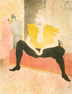 La Clownesse Assise, Mademoiselle Cha-U-Kao - Henri de Toulouse-Lautrec