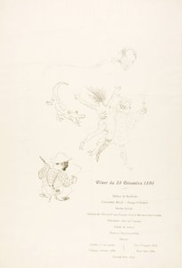 Le crocodile, Menu - Henri de Toulouse-Lautrec