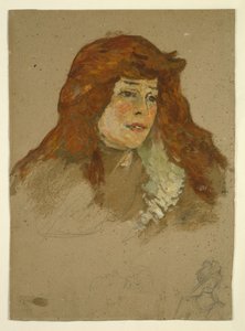 Mme Lili Grenier (recto); Paysage avec église (verso) - Henri de Toulouse-Lautrec