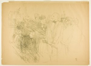 Le procès Arton, Ribot témoignant (deuxième planche) - Henri de Toulouse-Lautrec