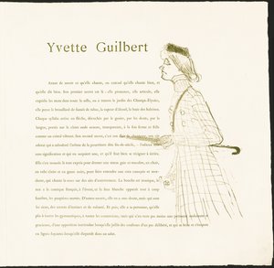 Yvette Guilbert - Henri de Toulouse-Lautrec
