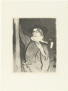 Portrait du chanteur et cabaretier Aristide Bruant - Henri de Toulouse Lautrec (signed by artist)