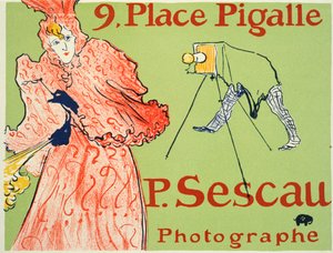 9, Place Pigalle, P. Sescau Photographe Affiche, 1894