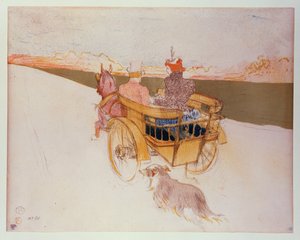 Une fête à la campagne ou La charrette anglaise - Henri de Toulouse Lautrec