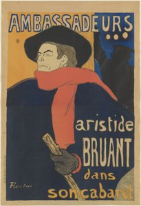 Ambassadeurs : Aristide Bruant, 1892 - Henri de Toulouse Lautrec