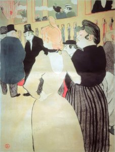 Au Moulin Rouge: La Goulue et sa sœur - Henri de Toulouse Lautrec