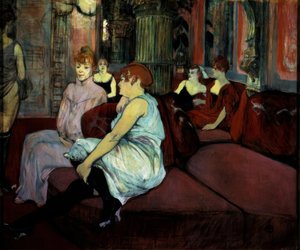 Au Salon de la rue des Moulins - Henri de Toulouse Lautrec