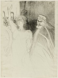 Bartet et Mounet-Sully, dans Antigone - Henri de Toulouse Lautrec