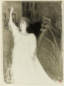Bartet et Mounet-Sully, dans Antigone - Henri de Toulouse Lautrec