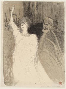 Bartet et Mounet-Sully, dans Antigone - Henri de Toulouse Lautrec