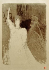 Bartet et Mounet-Sully, dans Antigone - Henri de Toulouse Lautrec