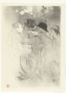 Visiteurs au café Moulin Rouge - Henri de Toulouse Lautrec