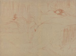 Effondré sur le lit, de la série Elles - Henri de Toulouse Lautrec