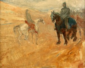Deux chevaliers en armure - Henri de Toulouse Lautrec