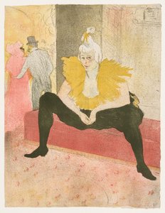 Elles : Le clown assis, Mlle Cha-u-Ka-o - Henri de Toulouse Lautrec
