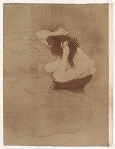 Elles : Femme se peignant les cheveux - Henri de Toulouse Lautrec