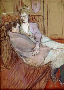 Étude pour Les deux amies - Henri de Toulouse Lautrec