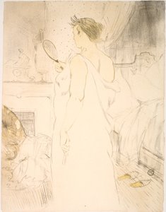 Femme à glace, la glace à main - Henri de Toulouse Lautrec