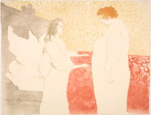 Femme au lit, profil, au petit lever - Henri de Toulouse Lautrec