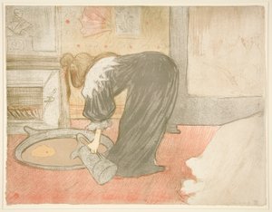 Femme au tub, de la série Elles - Henri de Toulouse Lautrec