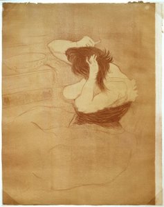 Femme qui se peigne, La coiffure - Henri de Toulouse Lautrec