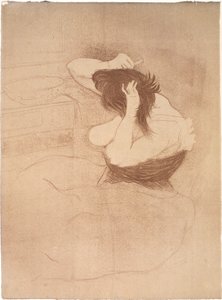 Femme se peignant, la Coiffure - Henri de Toulouse Lautrec