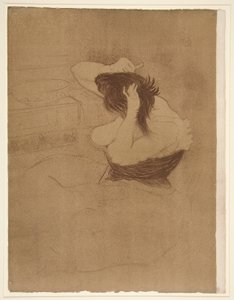 Femme qui se peigne, la coiffure, de la série Elles