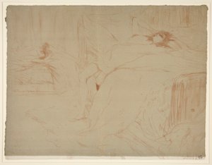 Femme sur le dos, lassitude, de la série Elles - Henri de Toulouse Lautrec
