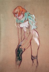 Femme tirant son bas - Henri de Toulouse Lautrec