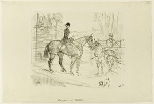 Cavalière et charrette - Henri de Toulouse Lautrec