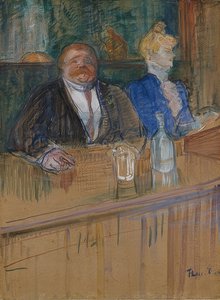 Au café : le patron et la caissière chlorotique. 1898 - Henri de Toulouse Lautrec