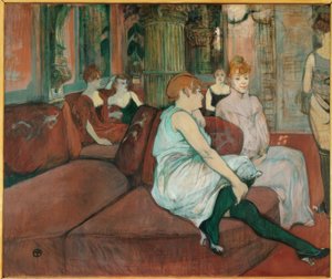 Dans le salon de la Rue des Moulins - Henri de Toulouse Lautrec