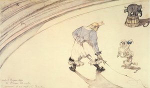 Au cirque : Le clown Footit avec chien et éléphant
