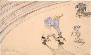 Au cirque - Le clown Footit en dompteur d