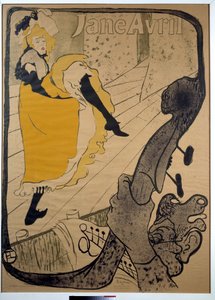 Jane Avril, aux jardins de Paris. Affiche par Henri de Toulouse-Lautrec (1864-1901). 1893. Albi, Musée Toulouse-Lautrec - Henri de Toulouse Lautrec