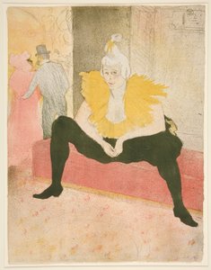 La clownesse assise, Mademoiselle Cha-u-Kao, de la série Elles - Henri de Toulouse Lautrec