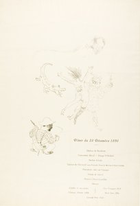 Le crocodile, Menu - Henri de Toulouse Lautrec