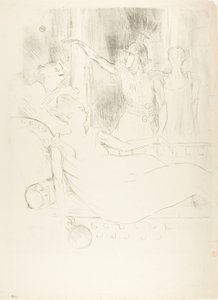 Madame Simon-Girard, Brasseur et Guy dans La belle Hélène - Henri de Toulouse Lautrec