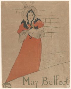 May Belfort avec un chat dans ses bras - Henri de Toulouse Lautrec