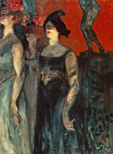 Messaline entre deux figurants - Henri de Toulouse Lautrec