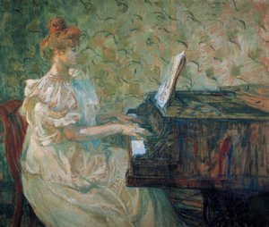 Misia au piano - Henri de Toulouse Lautrec