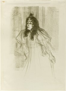Mademoiselle May Belfort avec de longs cheveux - Henri de Toulouse Lautrec