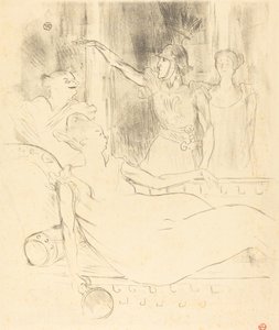 Mme. Simon-Girard, Brasseur et Guy dans "La belle Hélène" - Henri de Toulouse Lautrec