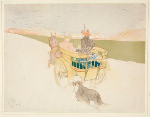 Partie de campagne; le tonneau ou la charette anglaise - Henri de Toulouse Lautrec