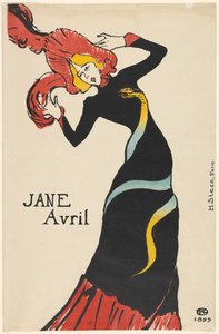Portrait de la danseuse Jane Avril (Jeanne Beaudon) (Jane Avril) - Henri de Toulouse Lautrec
