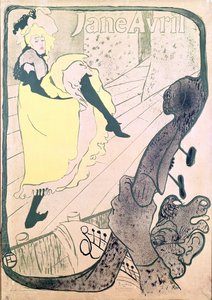 Affiche publicitaire pour Jane Avril (1868-1943) au Jardin de Paris, 1893 - Henri de Toulouse Lautrec