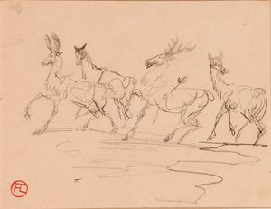 Cerfs et biches - Henri de Toulouse Lautrec