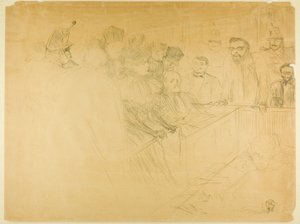 Le procès Arton (troisième planche) - Henri de Toulouse Lautrec