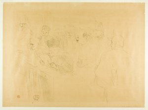 Le procès Lebaudy, Mademoiselle Marsy témoignant - Henri de Toulouse Lautrec
